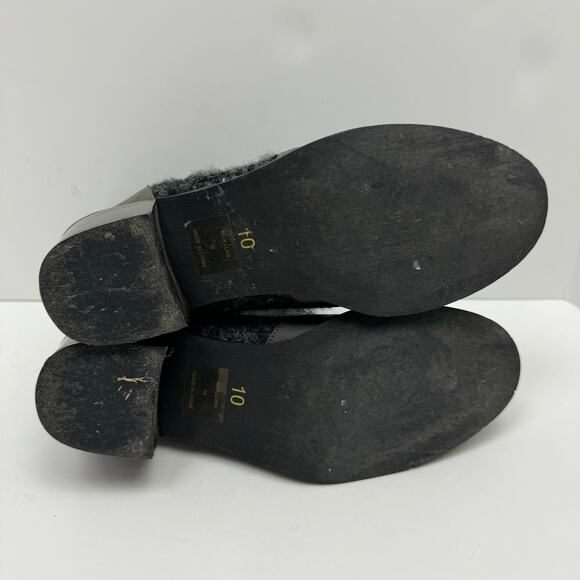 MukLuks Chloe Gray Wool Blend Shaft Western Cowgirl Ankle Boots Bootie - Picture 10 of 11